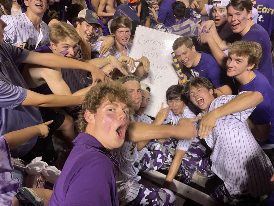 CBHS+students+cheer+on+the+brothers+in+the+student+section.+