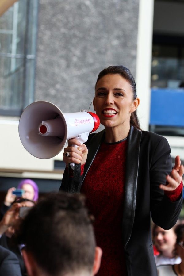 Jacinda Ardern at the University of Auckland By Ulysse Bellier is licensed under CC By 2.0.